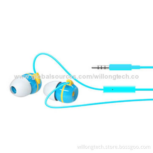 High-quality TPE Round Cable Earphones, 20Hz to 20kHz Frequency Range